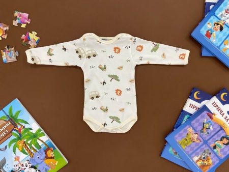 Bodi za bebe Safari avantura – lav, krokodil i kombi