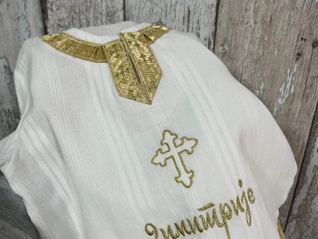 Odijelo za krštenje za dječaka sa vezom – mogućnost personalizacije imenom