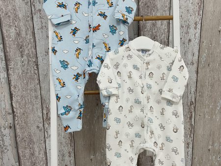 Jednodjelna pidžama za bebe - dva dezena