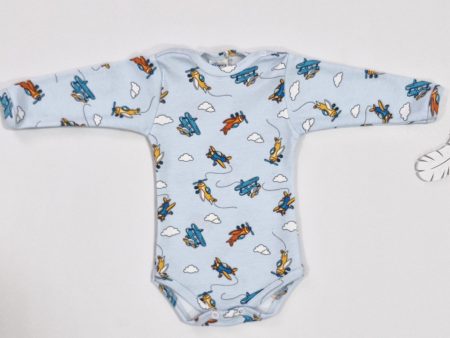 Bodi za bebe aviončići - plavi